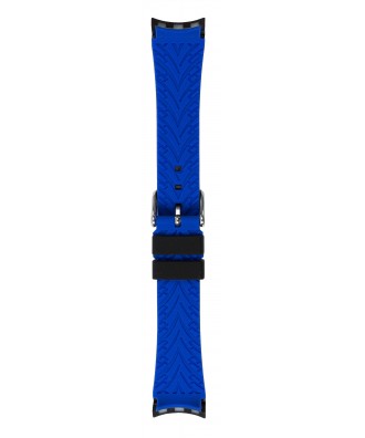 Cinturino Silicone Nero Blu Rolex Datejust